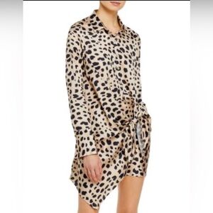 Aqua Animal Print Women's Pajama Shirt